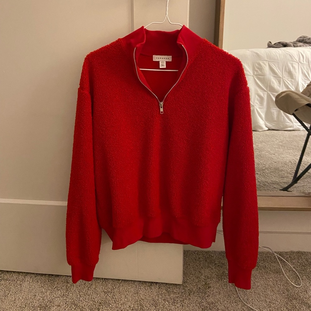 Topshop Half Zip Pullover